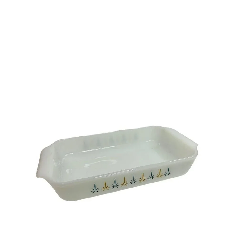 Anchor Hocking Fire-King 1 1/2 Quart USA Candle Glow #432 Baking Dish‎